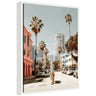 Sylvie California Tiger Roaming through Palm Springs Framed Canvas by Michael Schauer