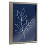 Blake Modern Blue Botanical Line Sketch Print 2 Framed Printed Glass by The Creative Bunch Studio