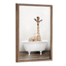 Blake Giraffe 2 in Tub Color Framed Printed Glass by Amy Peterson Art Studio