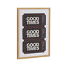 Gallery Preppy Retro Positive Quote Good Times Ticket Print by The Creative Bunch Studio