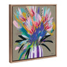 Sylvie Beaded Bright Flowers Framed Canvas by Inkheart Designs