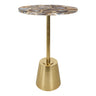 Tira Round Marble and Metal Side Table