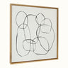Sylvie Dancing Circles Framed Canvas by Teju Reval of SnazzyHues
