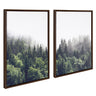 Sylvie Lush Green Forest on a Foggy Day Framed Canvas Set by The Creative Bunch Studio