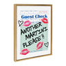 Sylvie Another Martini Guest Check Framed Canvas by Alli Standefer