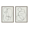 Sylvie Going in Circles Framed Textured Canvas Set by Teju Reval of SnazzyHues
