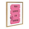 Sylvie You Look So Good Pink Tickets Framed Canvas by Alli Standefer