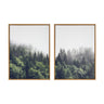 Sylvie Lush Green Forest on a Foggy Day Framed Canvas Set by The Creative Bunch Studio