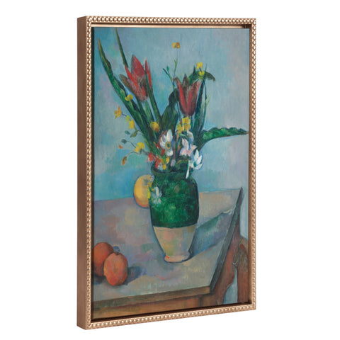 Sylvie Beaded The Vase of Tulips, c. 1890 Framed Canvas by The Art Institute of Chicago
