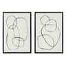 Sylvie Going in Circles Framed Textured Canvas Set by Teju Reval of SnazzyHues