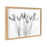 Blake Crocus X Ray Floral BW Framed Printed Art by The Creative Bunch Studio