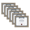 Kieva 8.5x11 Wood Document Frame, Set of 6