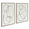 Sylvie Going in Circles Framed Textured Canvas Set by Teju Reval of SnazzyHues