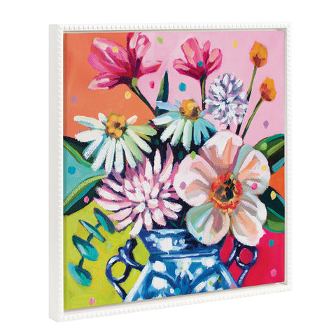Sylvie Beaded Someone Buy Me Flowers Framed Canvas by Rachel Christopoulos