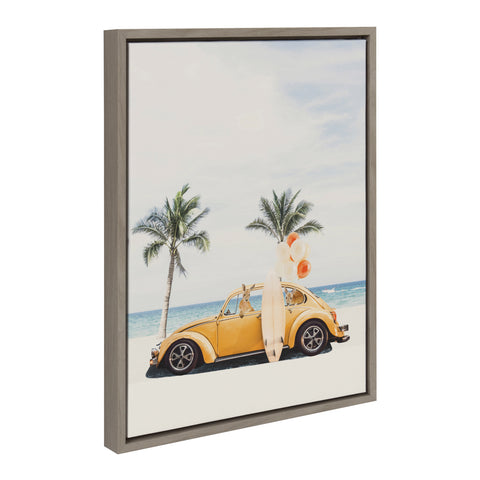 Sylvie Kangaroo Summer Adventures Framed Canvas by July Art Prints
