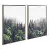 Sylvie Lush Green Forest on a Foggy Day Framed Canvas Set by The Creative Bunch Studio