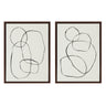 Sylvie Going in Circles Framed Textured Canvas Set by Teju Reval of SnazzyHues