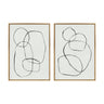 Sylvie Going in Circles Framed Textured Canvas Set by Teju Reval of SnazzyHues