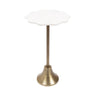 Sanzo Scalloped Marble and Metal Table