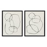 Sylvie Going in Circles Framed Textured Canvas Set by Teju Reval of SnazzyHues