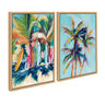 Sylvie Surf and Sand and Tropical Palms Study Framed Canvas Art Set by Rachel Christopoulos
