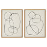 Sylvie Going in Circles Framed Textured Canvas Set by Teju Reval of SnazzyHues
