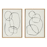 Sylvie Going in Circles Framed Textured Canvas Set by Teju Reval of SnazzyHues