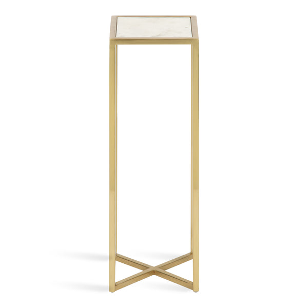 Kate and Laurel Jaspur Modern Drink Table, Decorative Glam Marble ...
