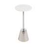 Tira Round Marble and Metal Side Table