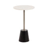 Tira Round Marble and Metal Side Table