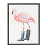 Sylvie Flamingo Framed Canvas Art by Jennifer Redstreake Geary