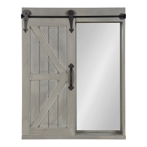 Cates Decorative Bath Medicine Cabinet Mirror with Barn Door