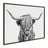 Sylvie Highland Cow 2 Framed Canvas by Simon Te of Tai Prints