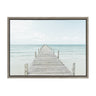 Sylvie Wooden Pier on Beach Framed Canvas by Amy Peterson Art Studio