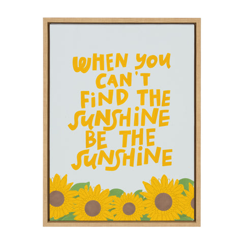Sylvie Be The Sunshine Framed Canvas by Jenn Van Wyk of Jenn Pens it All