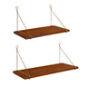 Vista Wood and Metal Wall Shelves