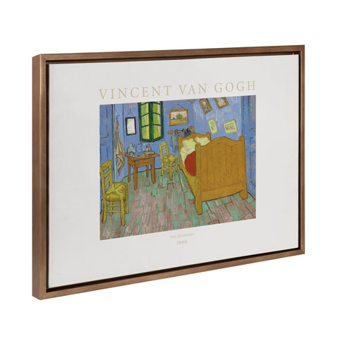 Sylvie Poster Vincent van Gogh The Bedroom 1889 Framed Canvas by The Art Institute of Chicago