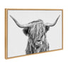 Sylvie Highland Cow 2 Framed Canvas by Simon Te of Tai Prints