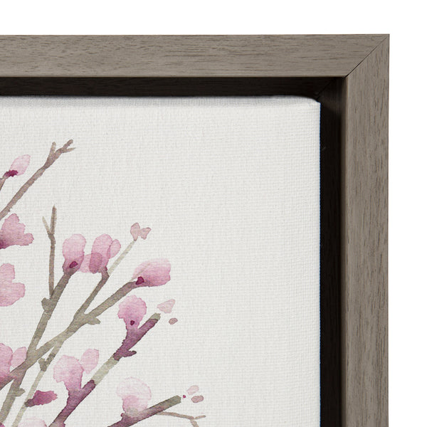 Kate and Laurel Sylvie Pink Blooms in Chinoiserie Framed Canvas Wall Art by Patricia  Shaw, 24x24 Gray, Decorative Floral Art for Wall – kateandlaurel