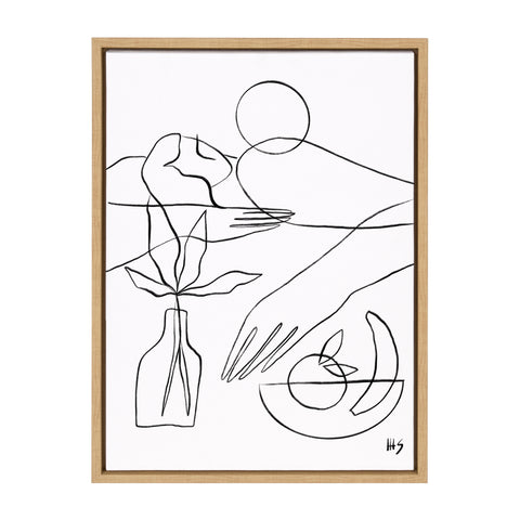 Sylvie Summer Lines 10 Framed Canvas by Maggie Stephenson