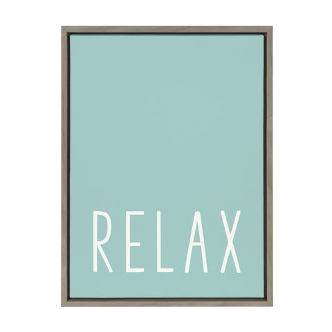 Sylvie Relax in Pale Teal Framed Canvas by Apricot and Birch
