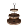 White Birch Wood Rustic 3 Tiered Tray