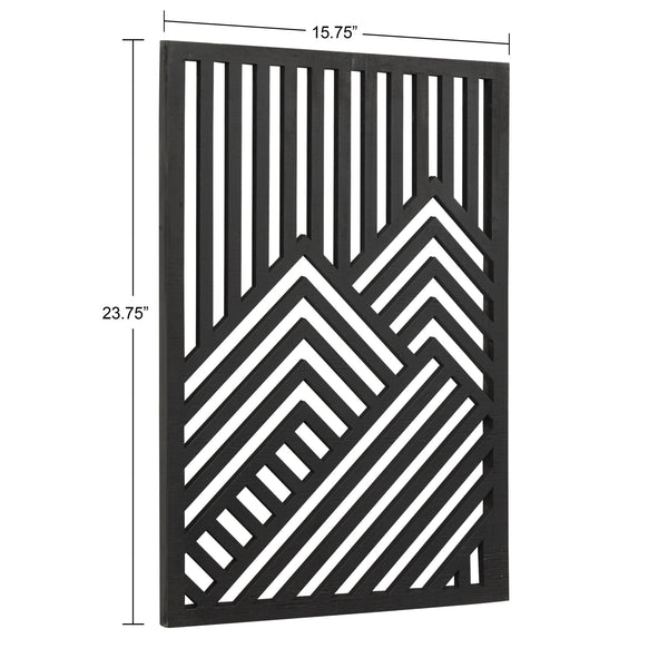Kate and Laurel Montour Modern Art Plaque Set, Piece 16x24, Black,  Contemporary Carved Geometric Wall Art Home Decor for Display –  kateandlaurel