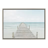 Sylvie Wooden Pier on Beach Framed Canvas by Amy Peterson Art Studio