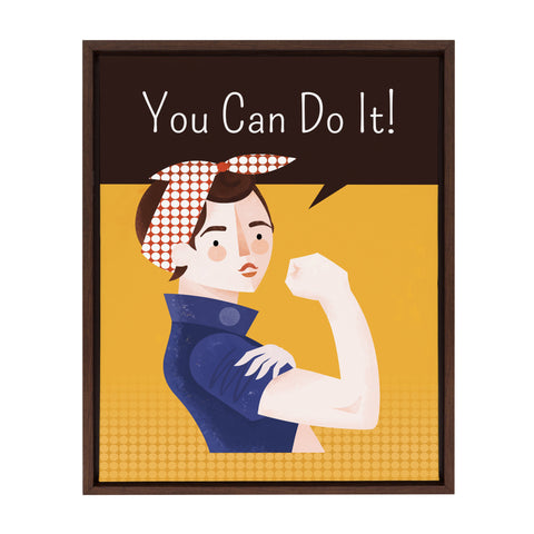 Sylvie You Can Do It Framed Canvas by Amber Leaders Designs