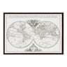 Sylvie Vintage World Map Framed Canvas by Corinna Buchholz of Piddix