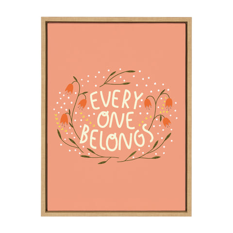 Sylvie Everyone Belongs Framed Canvas by Stacie Bloomfield of Gingiber