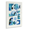 Mid Century Fish Blue Floating Acrylic Art by Rachel Lee of My Dream Wall