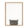 Sylvie Black Kitten Framed Canvas by Simon Te of Tai Prints