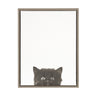 Sylvie Black Kitten Framed Canvas by Simon Te of Tai Prints
